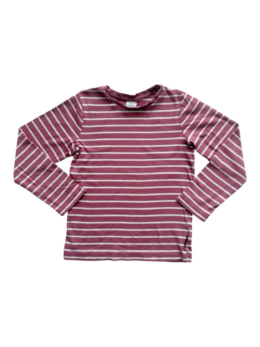 Polarn O’ Pyret Long Sleeved Striped Pink Tee Size 6-8Y
